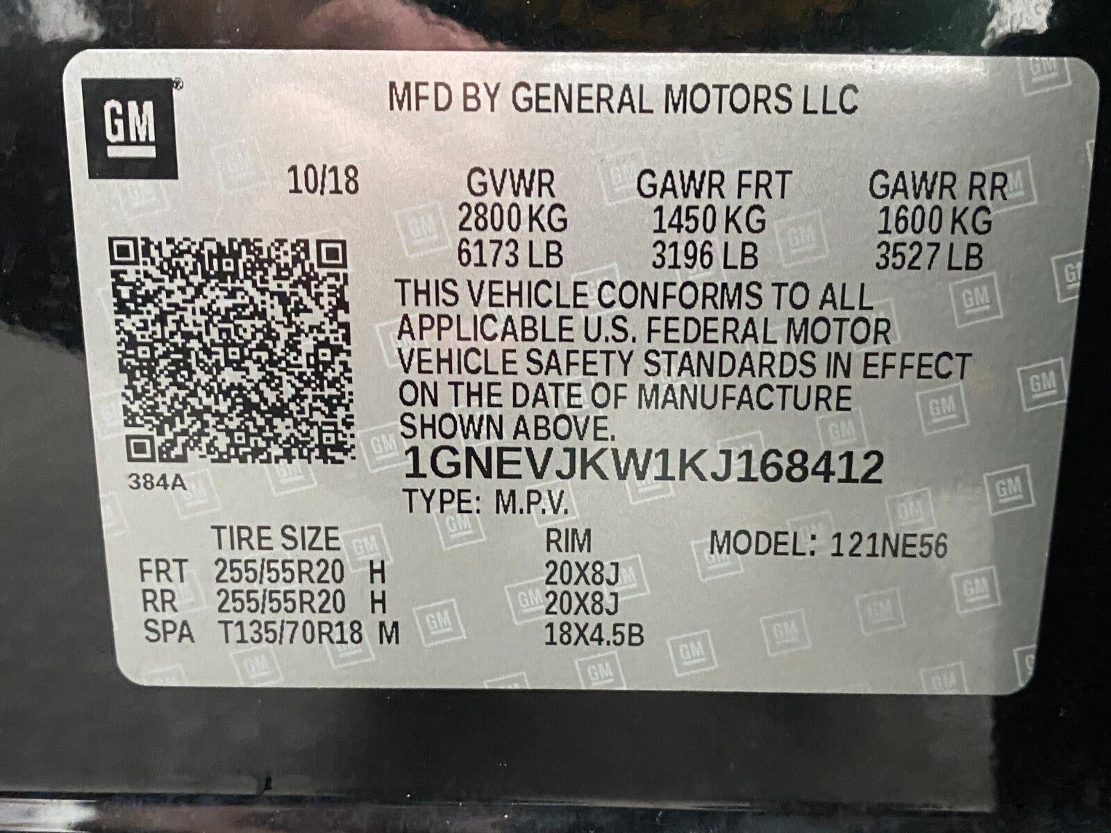 2019 Chevrolet Traverse AWD 4dr High Country w/2LZ