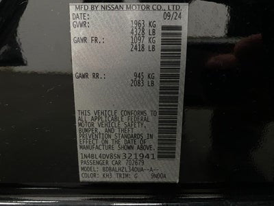 2025 Nissan Altima SV FWD