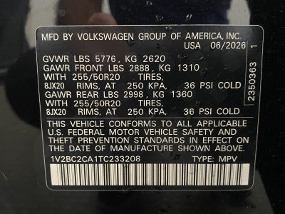 2026 Volkswagen Atlas Cross Sport 2.0T SEL 4MOTION