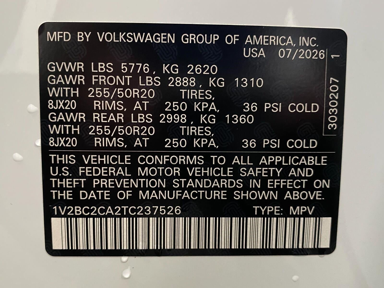 2026 Volkswagen Atlas Cross Sport 2.0T SEL 4MOTION