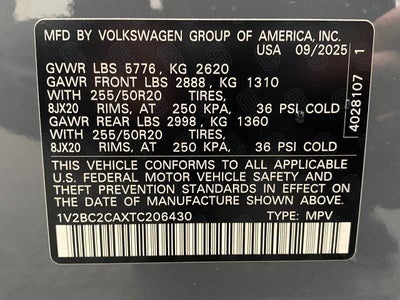 2026 Volkswagen Atlas Cross Sport 2.0T SEL 4MOTION