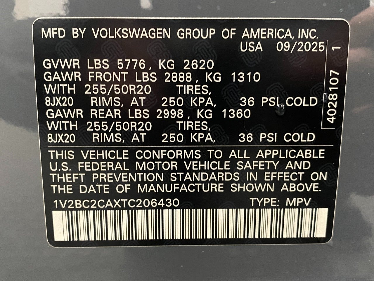 2026 Volkswagen Atlas Cross Sport 2.0T SEL 4MOTION