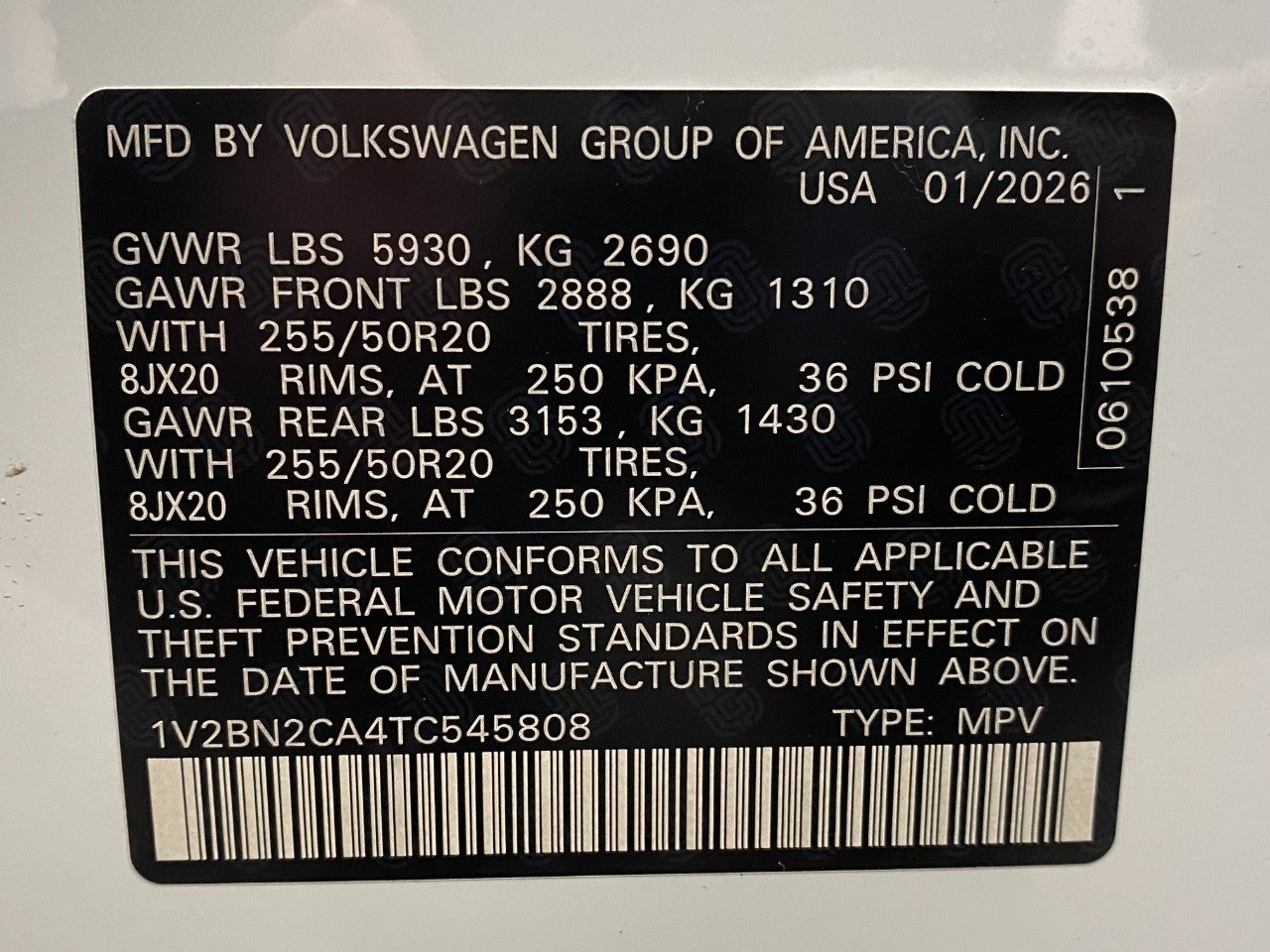 2026 Volkswagen Atlas 2.0T SEL 4MOTION