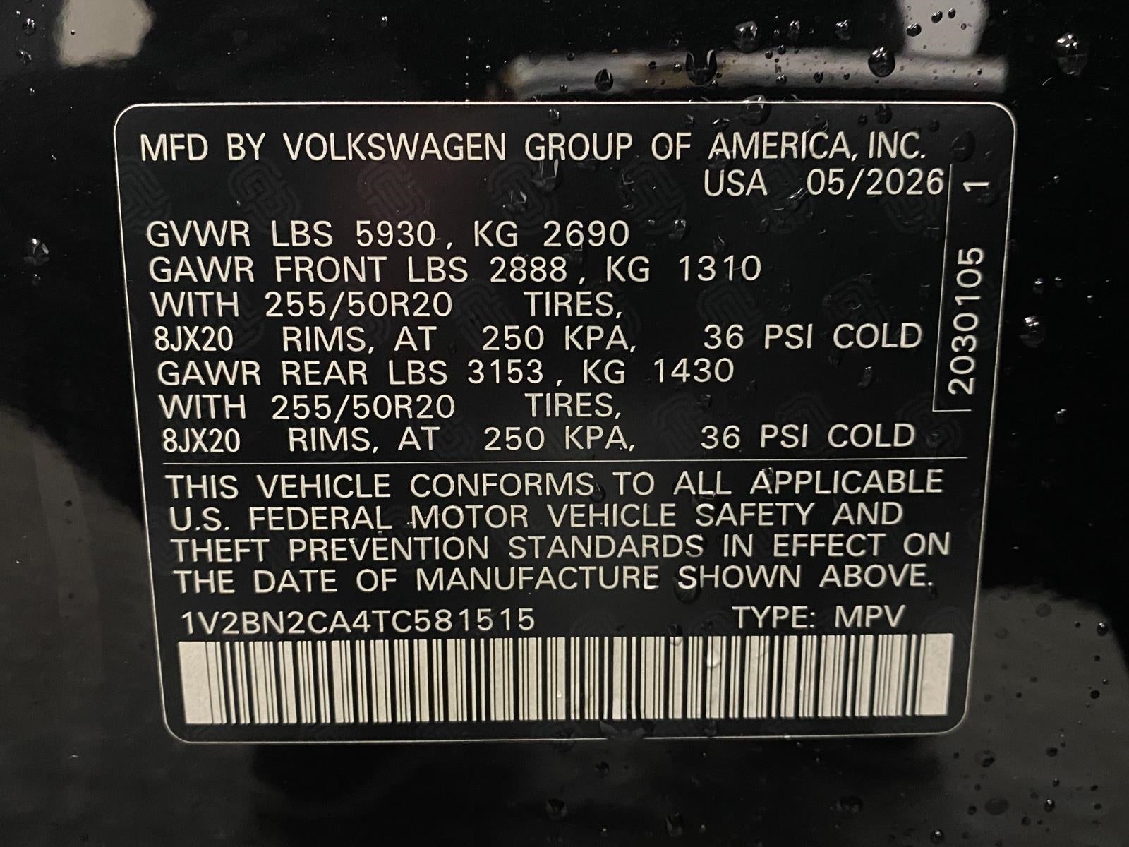 2026 Volkswagen Atlas 2.0T SEL 4MOTION