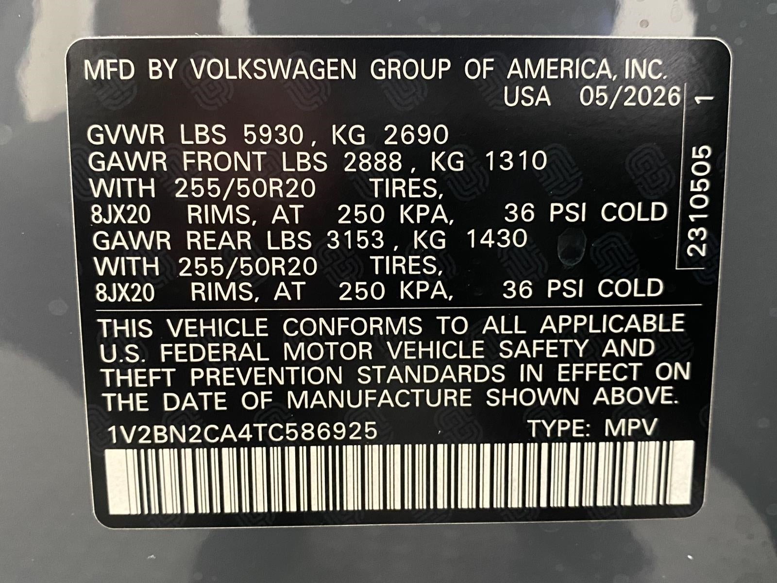 2026 Volkswagen Atlas 2.0T SEL 4MOTION