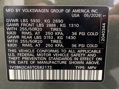 2026 Volkswagen Atlas 2.0T SEL 4MOTION