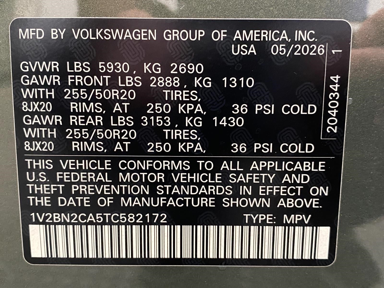 2026 Volkswagen Atlas 2.0T SEL 4MOTION