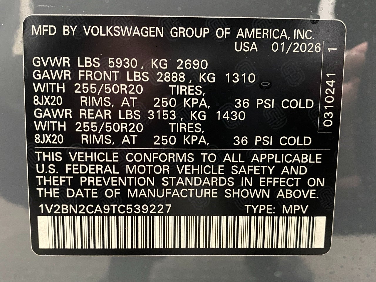 2026 Volkswagen Atlas 2.0T SEL 4MOTION