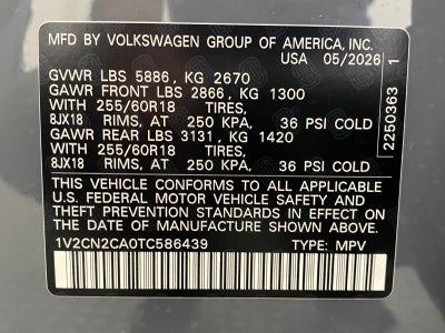 2026 Volkswagen Atlas 2.0T Peak Edition 4MOTION