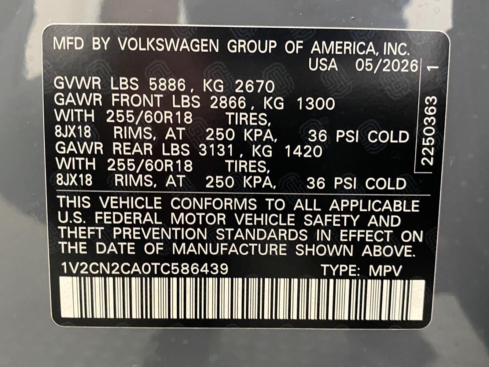 2026 Volkswagen Atlas 2.0T Peak Edition 4MOTION