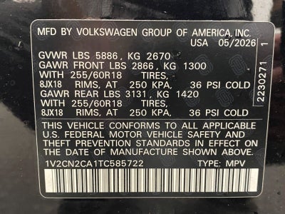 2026 Volkswagen Atlas 2.0T Peak Edition 4MOTION