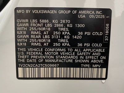 2026 Volkswagen Atlas 2.0T Peak Edition 4MOTION