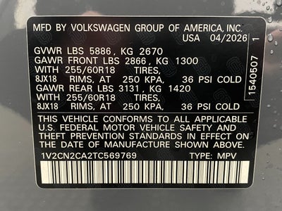 2026 Volkswagen Atlas 2.0T Peak Edition 4MOTION
