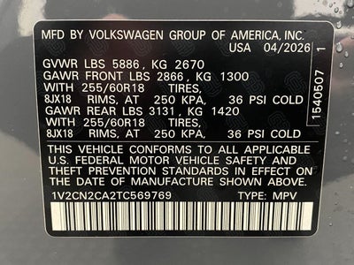 2026 Volkswagen Atlas 2.0T Peak Edition 4MOTION