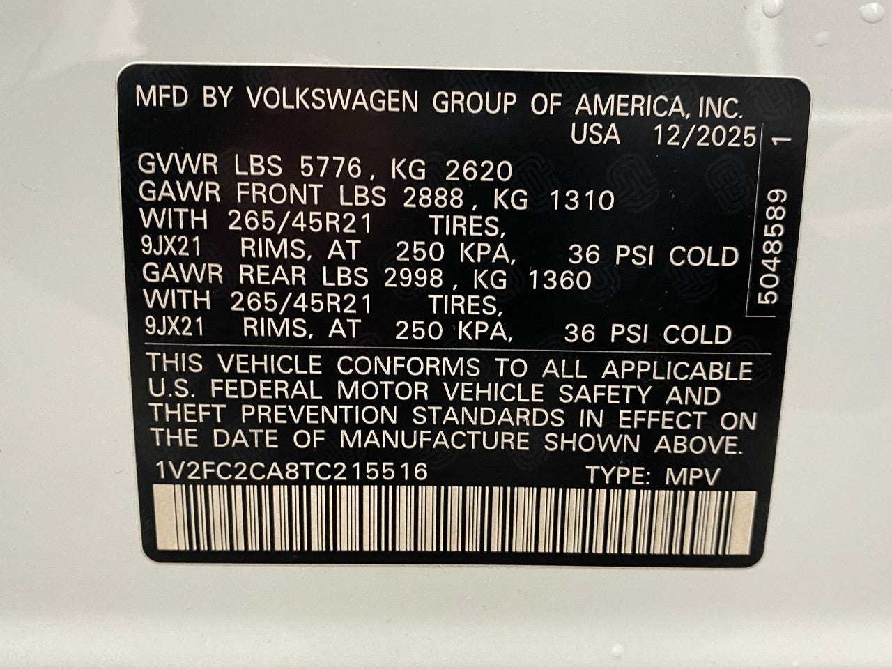 2026 Volkswagen Atlas Cross Sport 2.0T SEL Premium R-Line 4MOTION