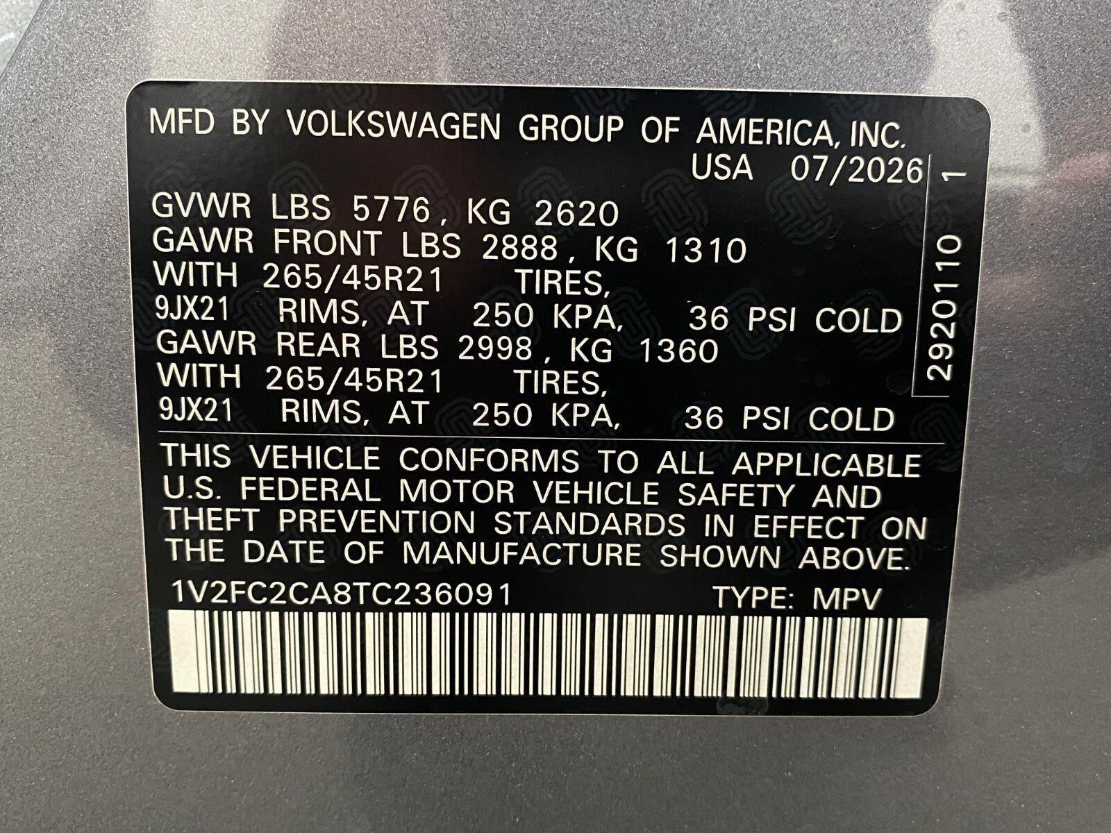 2026 Volkswagen Atlas Cross Sport 2.0T SEL Premium R-Line 4MOTION