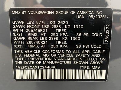 2026 Volkswagen Atlas Cross Sport 2.0T SEL Premium R-Line 4MOTION
