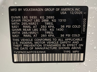 2026 Volkswagen Atlas 2.0T SEL Premium R-Line 4MOTION
