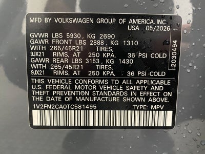 2026 Volkswagen Atlas 2.0T SEL Premium R-Line 4MOTION