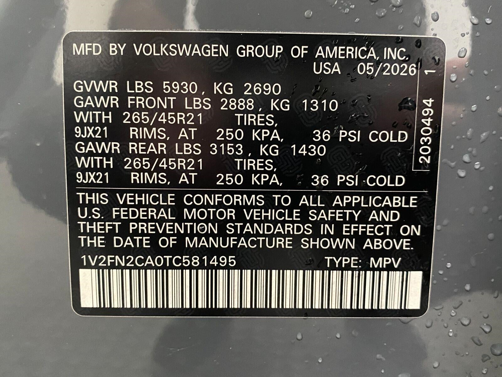 2026 Volkswagen Atlas 2.0T SEL Premium R-Line 4MOTION