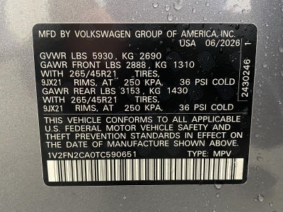 2026 Volkswagen Atlas 2.0T SEL Premium R-Line 4MOTION