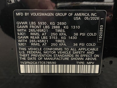2026 Volkswagen Atlas 2.0T SEL Premium R-Line 4MOTION