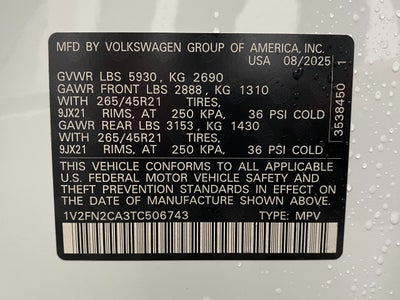 2026 Volkswagen Atlas 2.0T SEL Premium R-Line 4MOTION