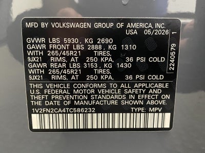2026 Volkswagen Atlas 2.0T SEL Premium R-Line 4MOTION