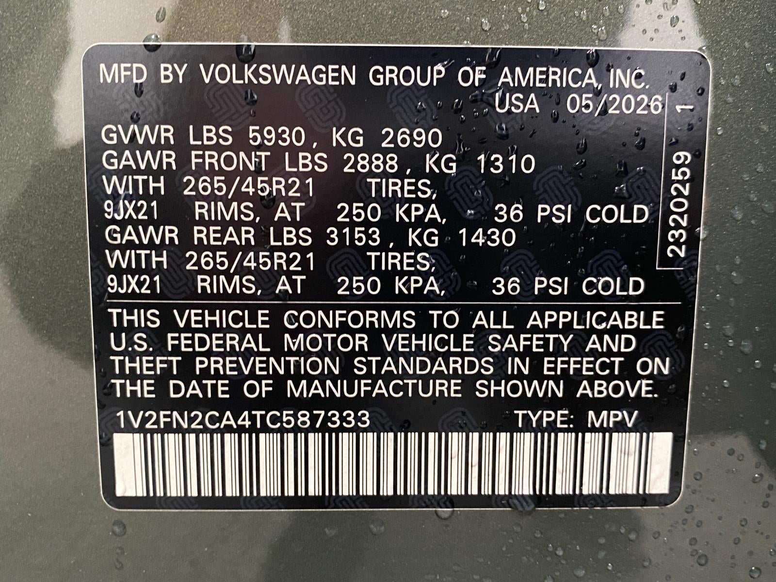 2026 Volkswagen Atlas 2.0T SEL Premium R-Line 4MOTION