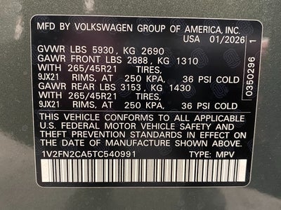 2026 Volkswagen Atlas 2.0T SEL Premium R-Line 4MOTION