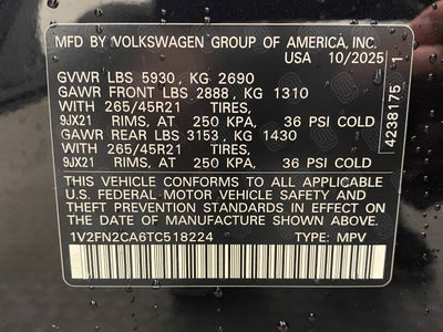 2026 Volkswagen Atlas 2.0T SEL Premium R-Line 4MOTION