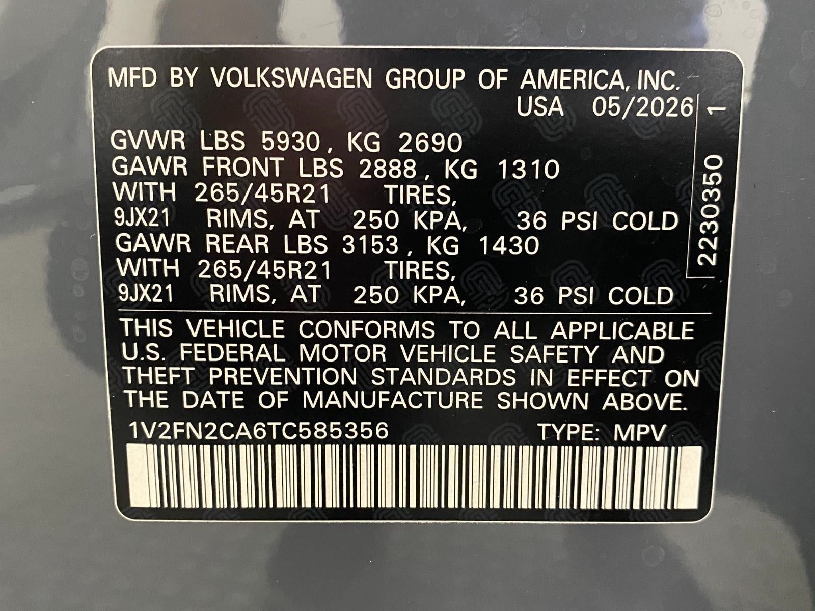 2026 Volkswagen Atlas 2.0T SEL Premium R-Line 4MOTION