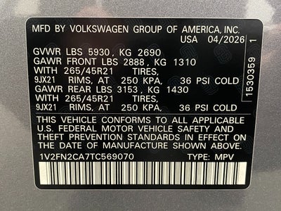 2026 Volkswagen Atlas 2.0T SEL Premium R-Line 4MOTION
