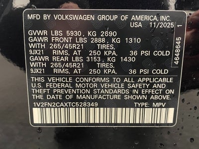 2026 Volkswagen Atlas 2.0T SEL Premium R-Line 4MOTION