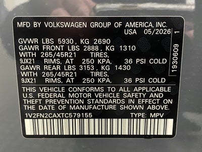 2026 Volkswagen Atlas 2.0T SEL Premium R-Line 4MOTION