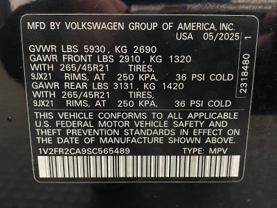 2025 Volkswagen Atlas 2.0T SEL Premium R-Line 4MOTION
