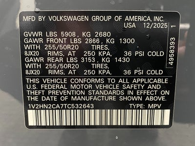 2026 Volkswagen Atlas 2.0T SE w/Technology 4MOTION