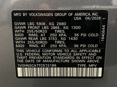2026 Volkswagen Atlas 2.0T SE w/Technology 4MOTION