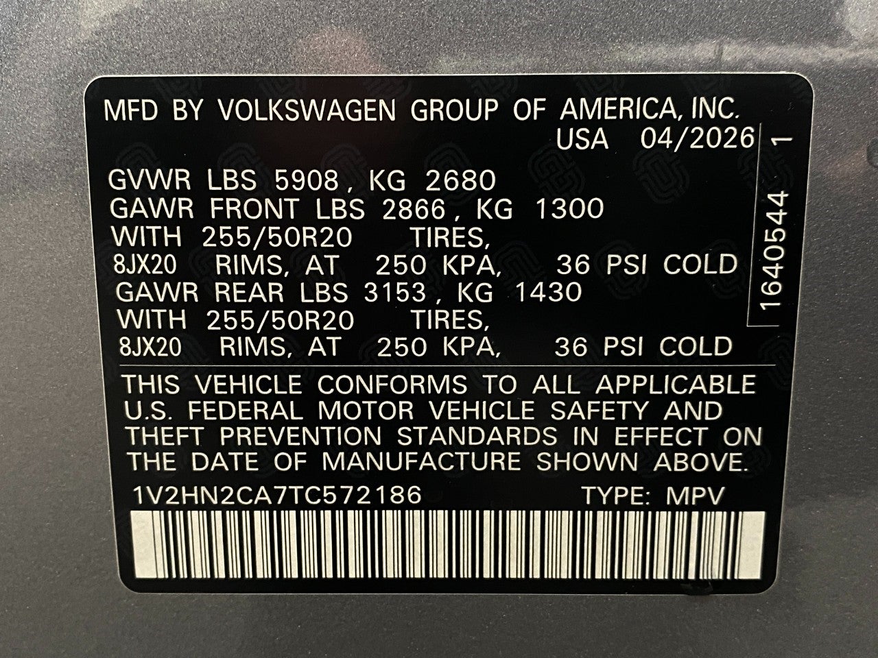 2026 Volkswagen Atlas 2.0T SE w/Technology 4MOTION