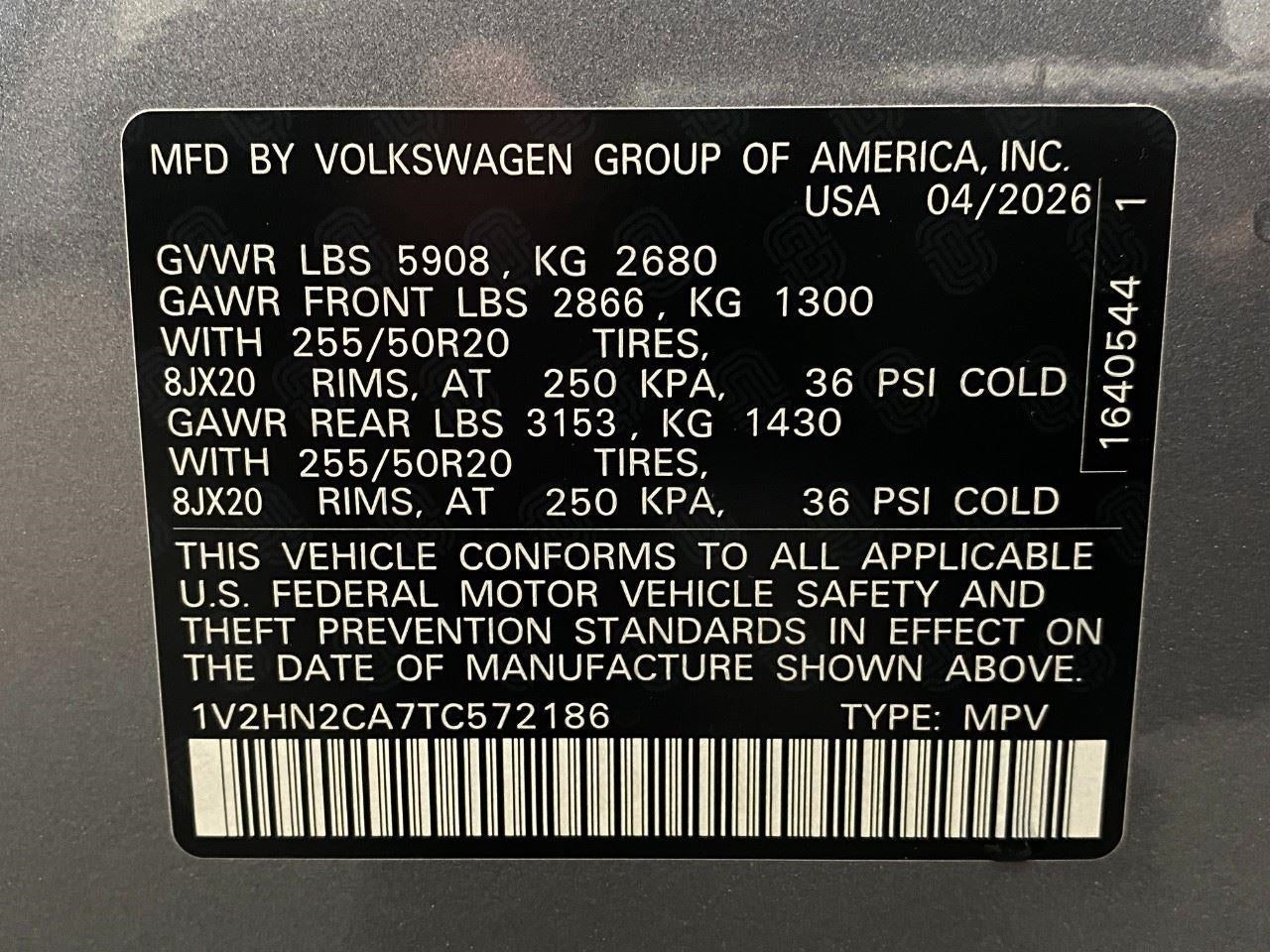 2026 Volkswagen Atlas 2.0T SE w/Technology 4MOTION
