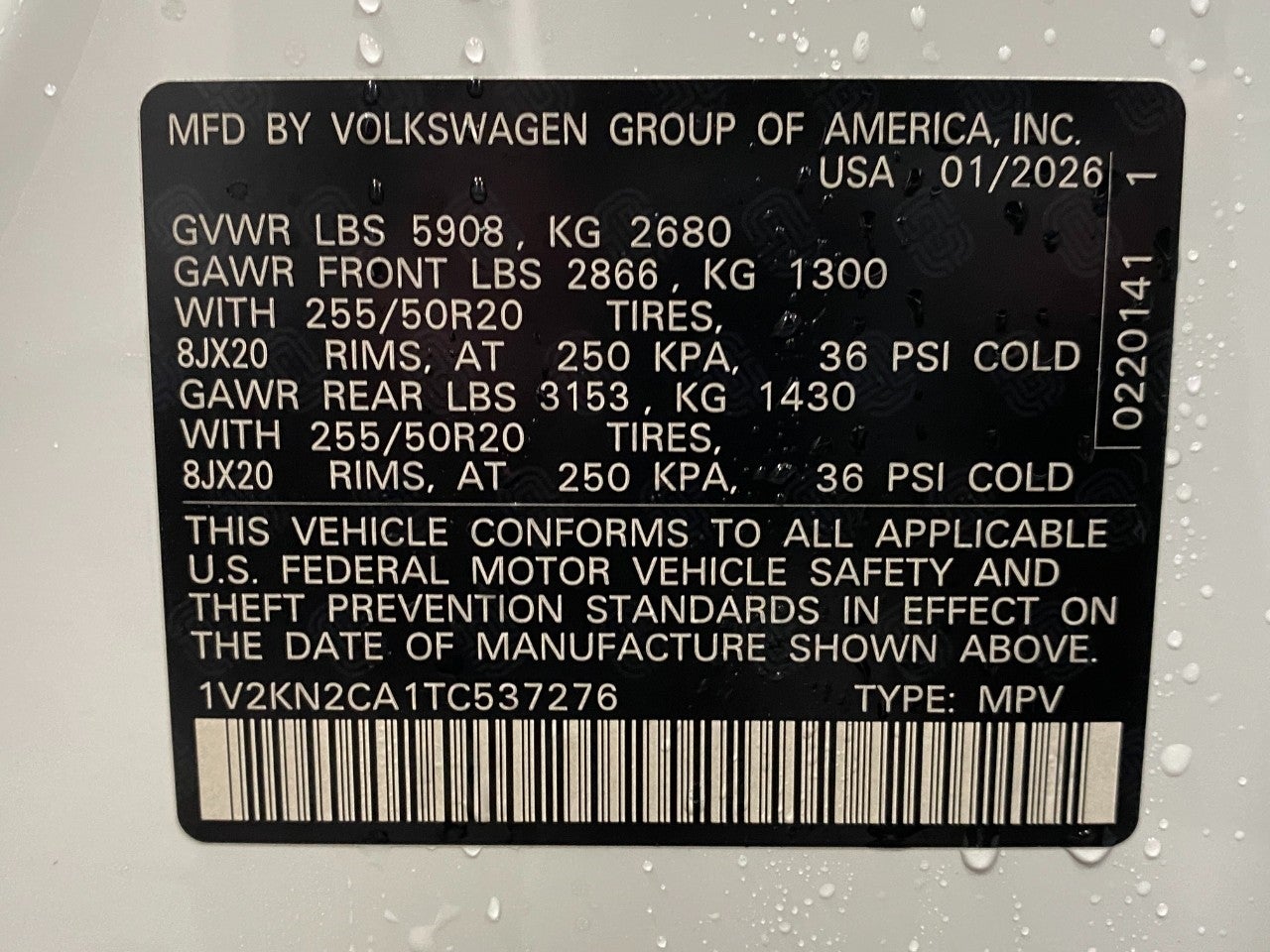 2026 Volkswagen Atlas 2.0T SE w/Technology 4MOTION