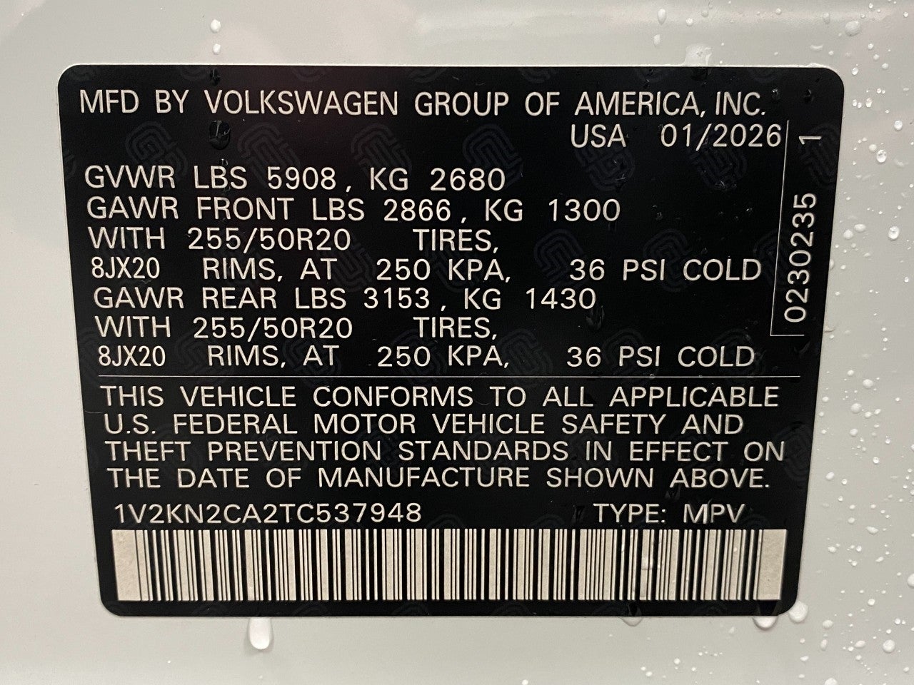 2026 Volkswagen Atlas 2.0T SE w/Technology 4MOTION