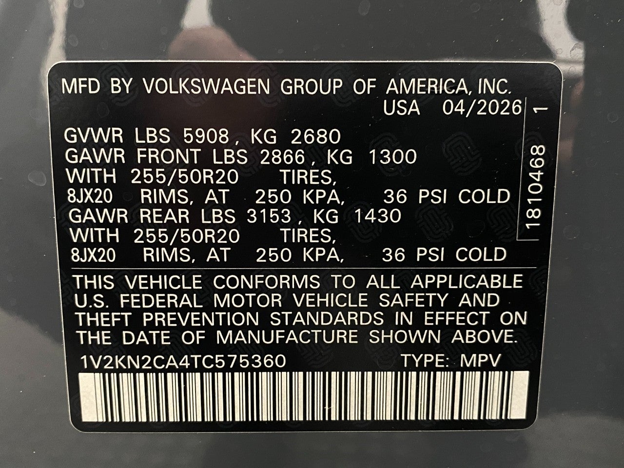 2026 Volkswagen Atlas 2.0T SE w/Technology 4MOTION