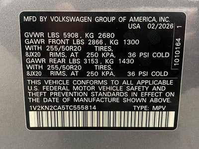 2026 Volkswagen Atlas 2.0T SE w/Technology 4MOTION