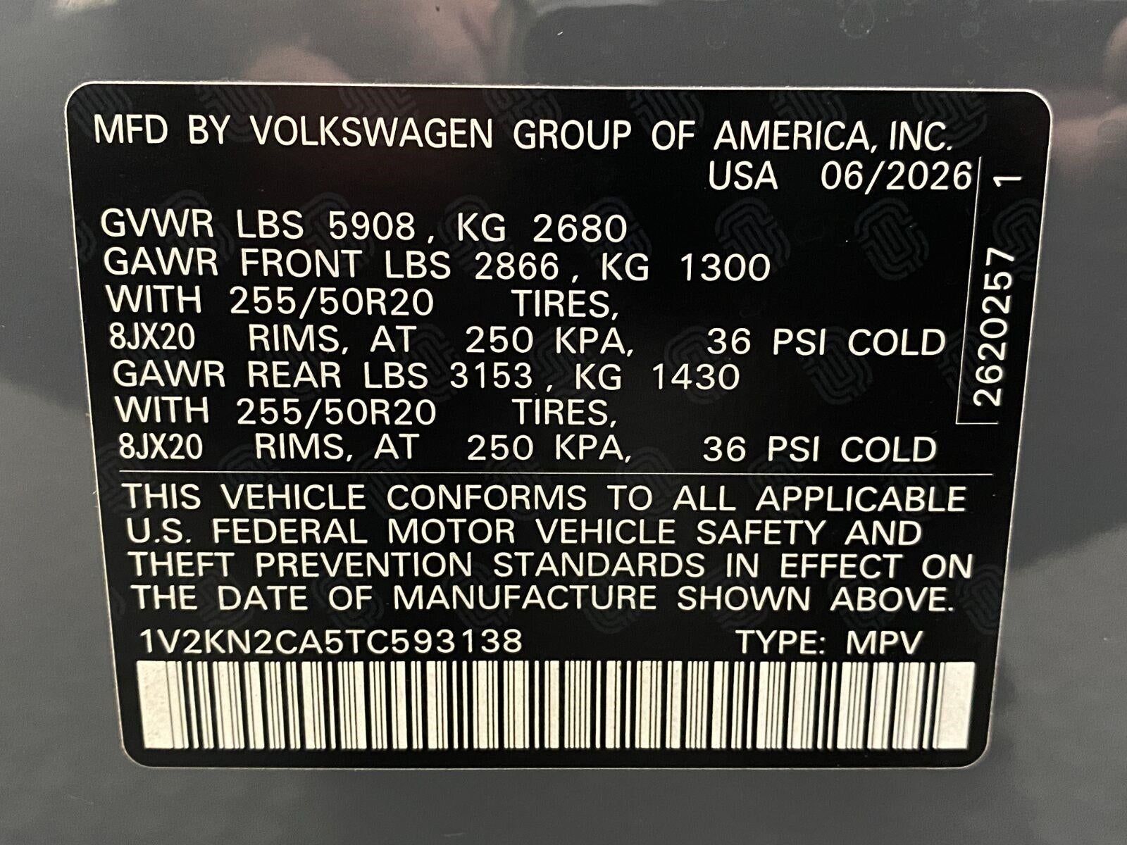 2026 Volkswagen Atlas 2.0T SE w/Technology 4MOTION