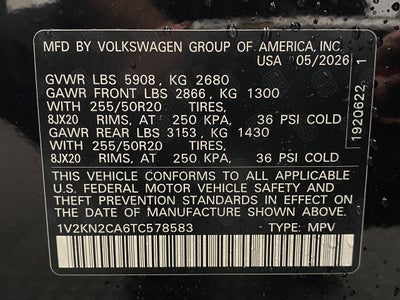 2026 Volkswagen Atlas 2.0T SE w/Technology 4MOTION