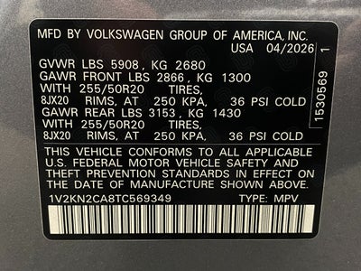 2026 Volkswagen Atlas 2.0T SE w/Technology 4MOTION