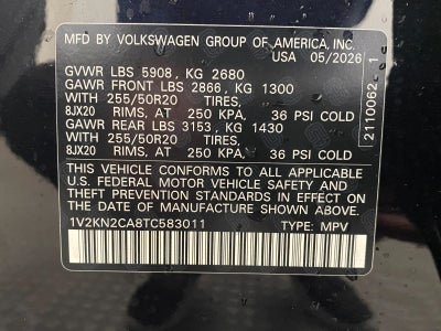 2026 Volkswagen Atlas 2.0T SE w/Technology 4MOTION