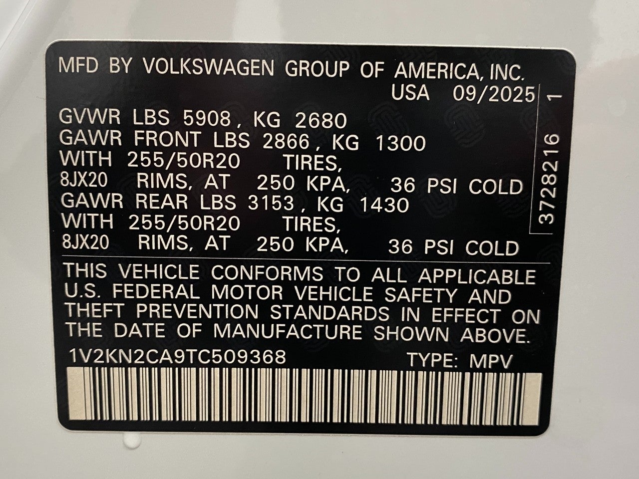 2026 Volkswagen Atlas 2.0T SE w/Technology 4MOTION