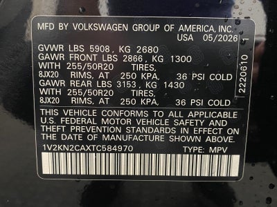 2026 Volkswagen Atlas 2.0T SE w/Technology 4MOTION